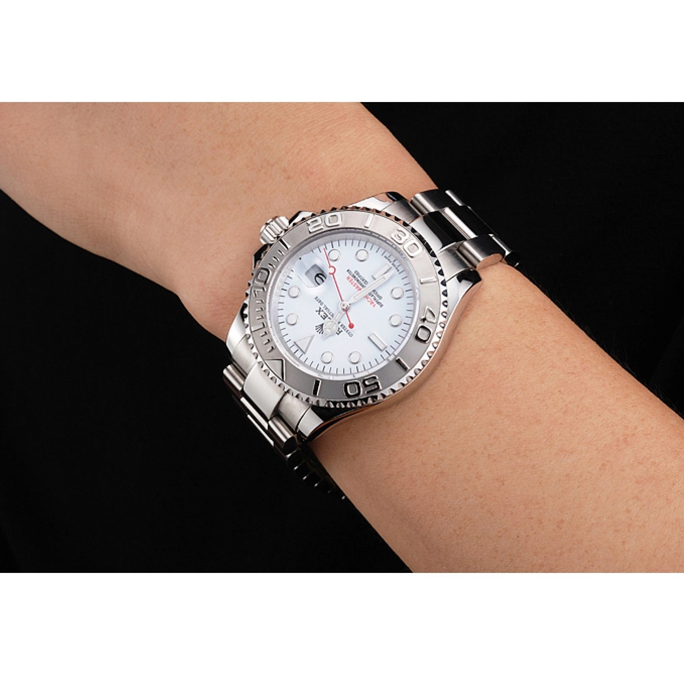 Good Copy Rolex Watches Yacht-Master Dial Bracelet And Case Steel Staniless Swiss Rolex White 0815
